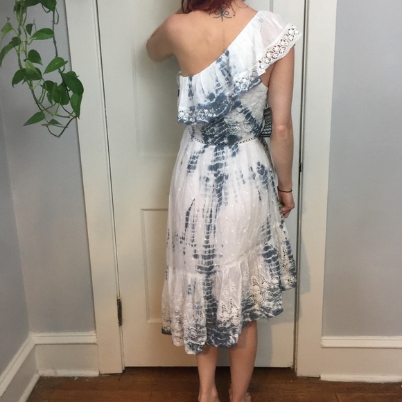 NWT Love Shack Fancy One Shoulder Pamela Dress - Picture 8 of 8